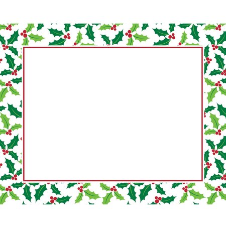 CREATIVE CONVERTING 12" x 15" Holly Placemats PK144, 144PK 325451